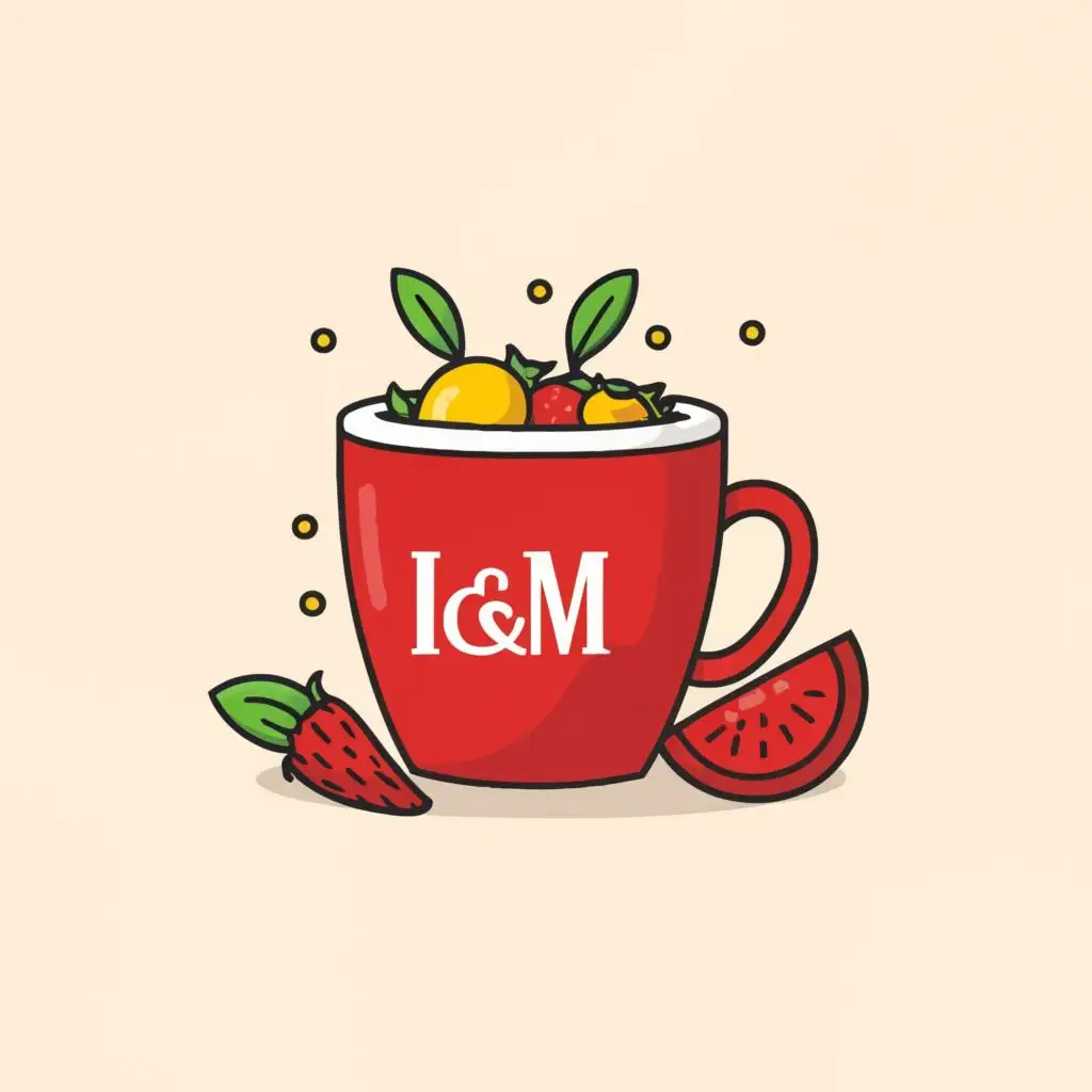 LOGO-Design-For-IM-Elegant-Cup-and-Fruits-with-Typography