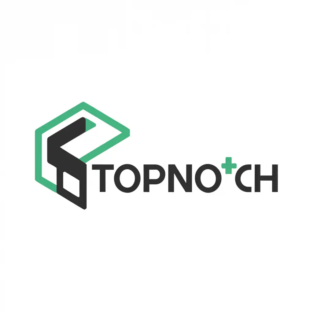 a logo design,with the text "Topnotch", main symbol:A software company,Minimalistic,clear background