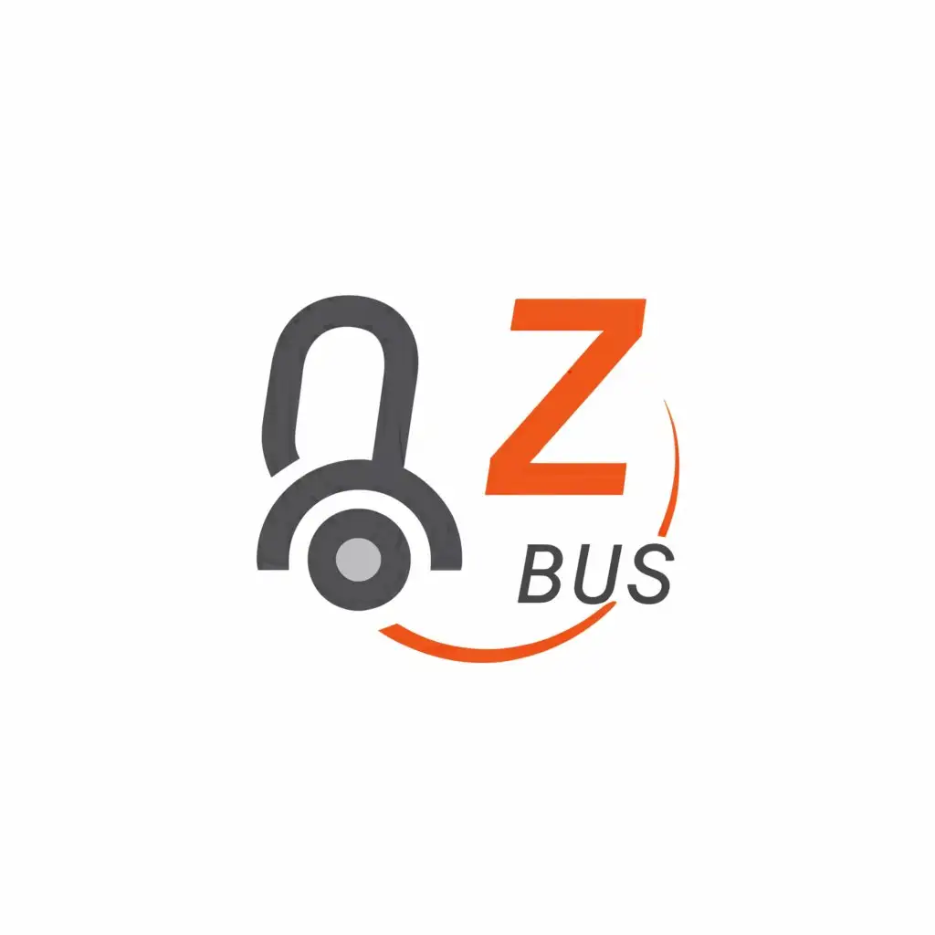 a logo design,with the text "QucikZ", main symbol:QZ Bus app,Moderate,clear background