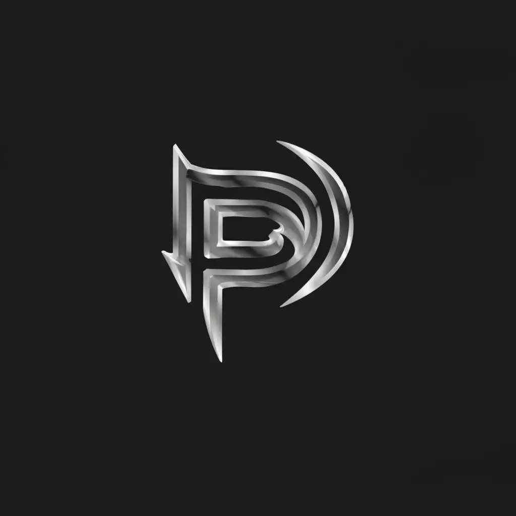 LOGO-Design-for-PDevil-Silver-P-Letter-with-Devilish-Twist-on-a-Moderate-Clear-Background