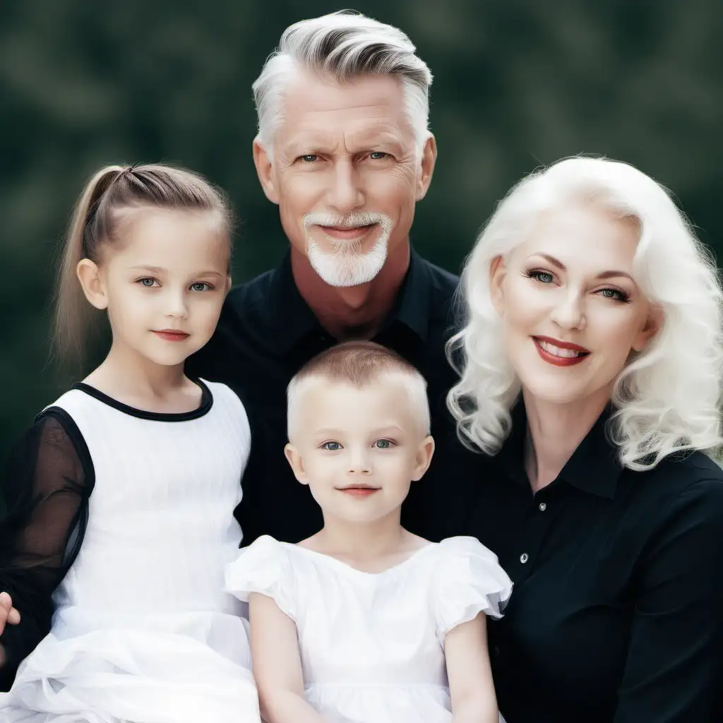 Stunning Portrait of a Radiant White Cisgender Family