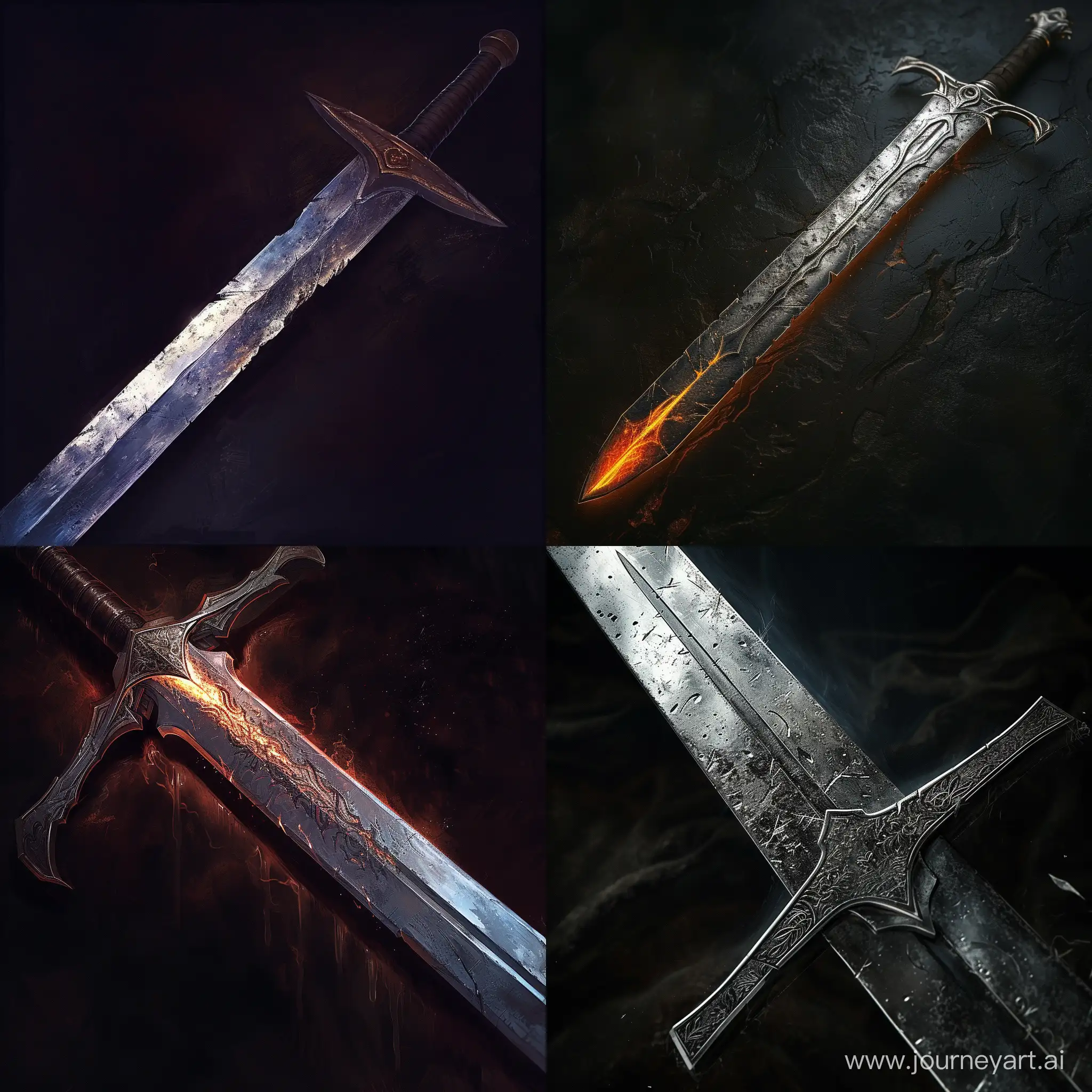 medival sword, a skill icon in an RPG game, close-up, cinematic lighting, by Michael Whelan, by Marc Simonetti, Dark Souls, drawing fantasy --v 6.0 --s 99