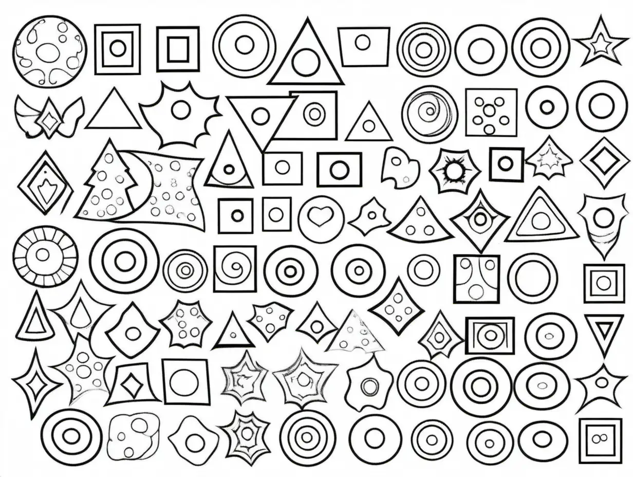Simple Shapes for Coloring Activity