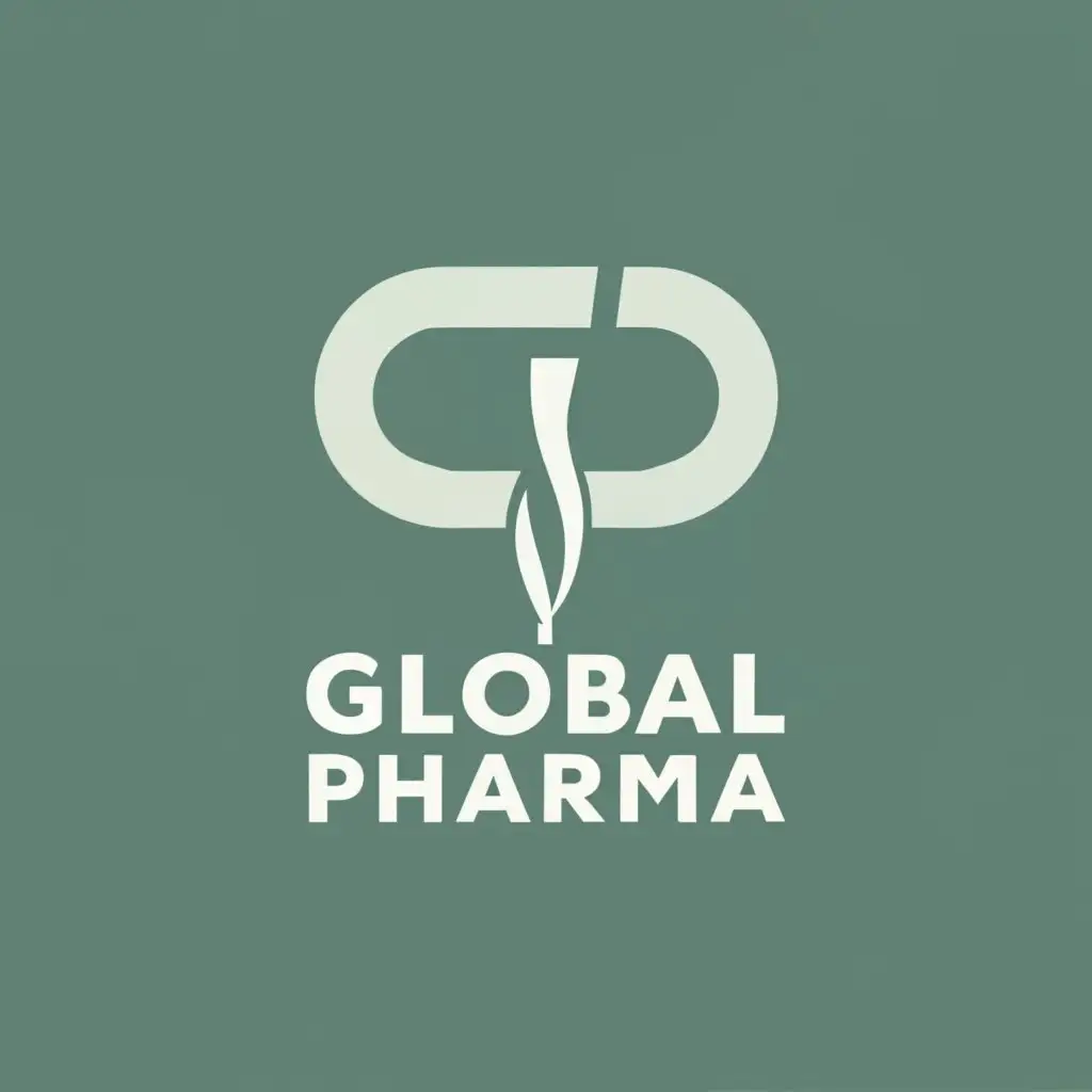 logo, gp, with the text "global pharma", typography, be used in Medical Dental industry