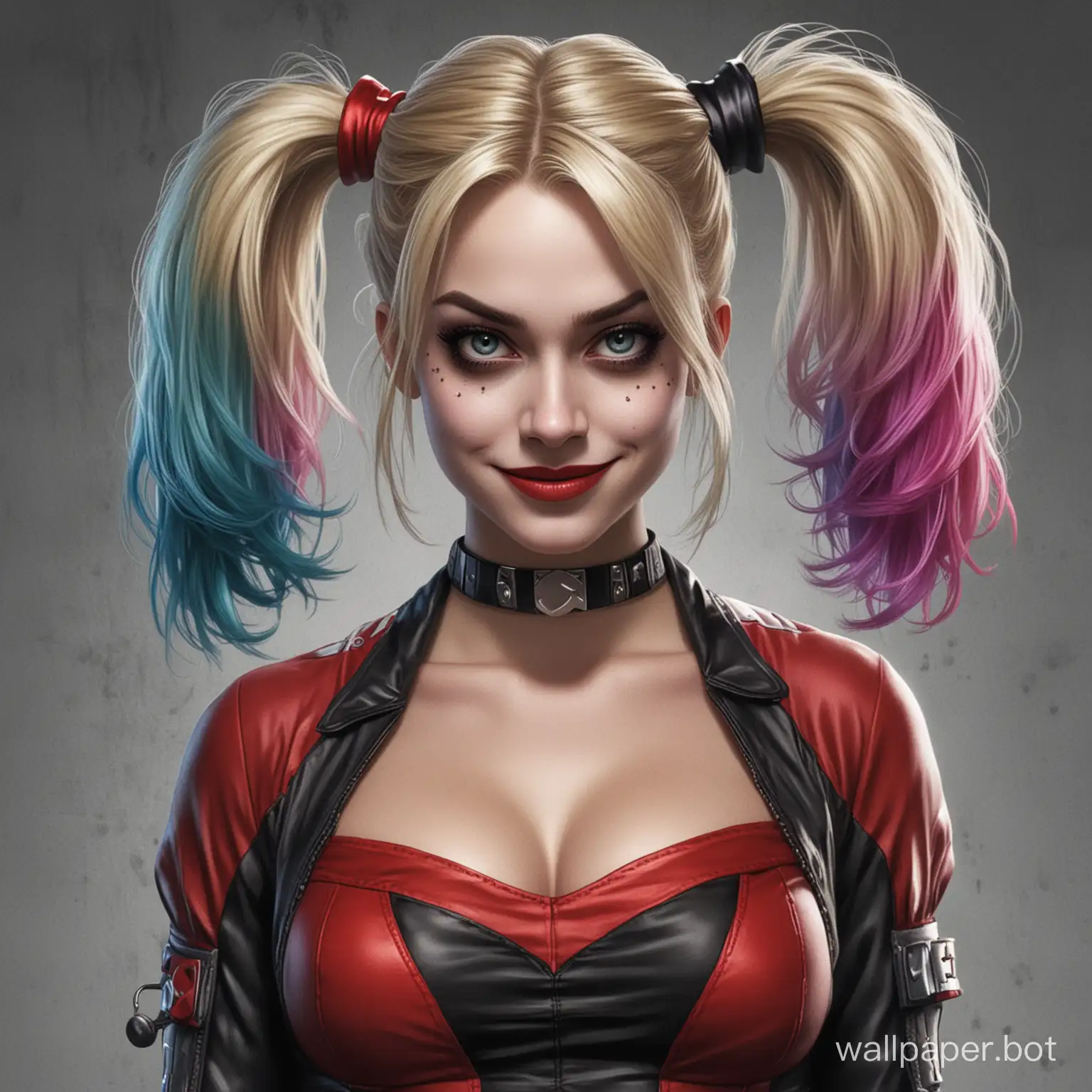 Colorful-Harley-Quinn-Cosplay-Portrait