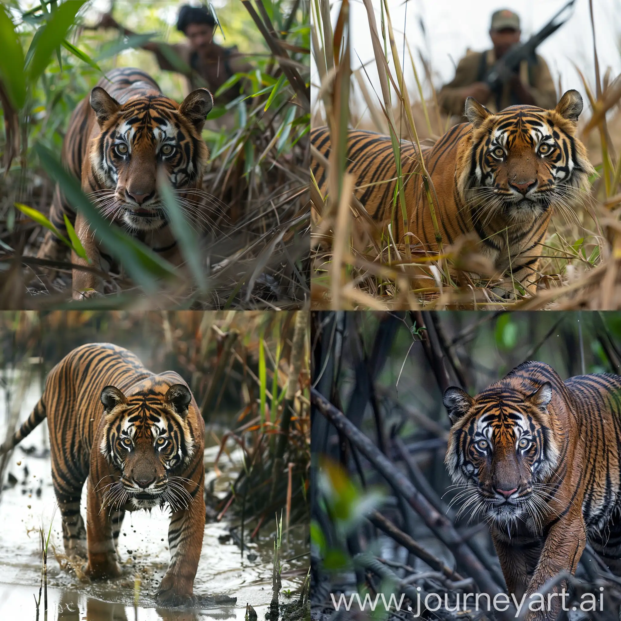 Браконьеры охотятся на тигров в Сундарбане