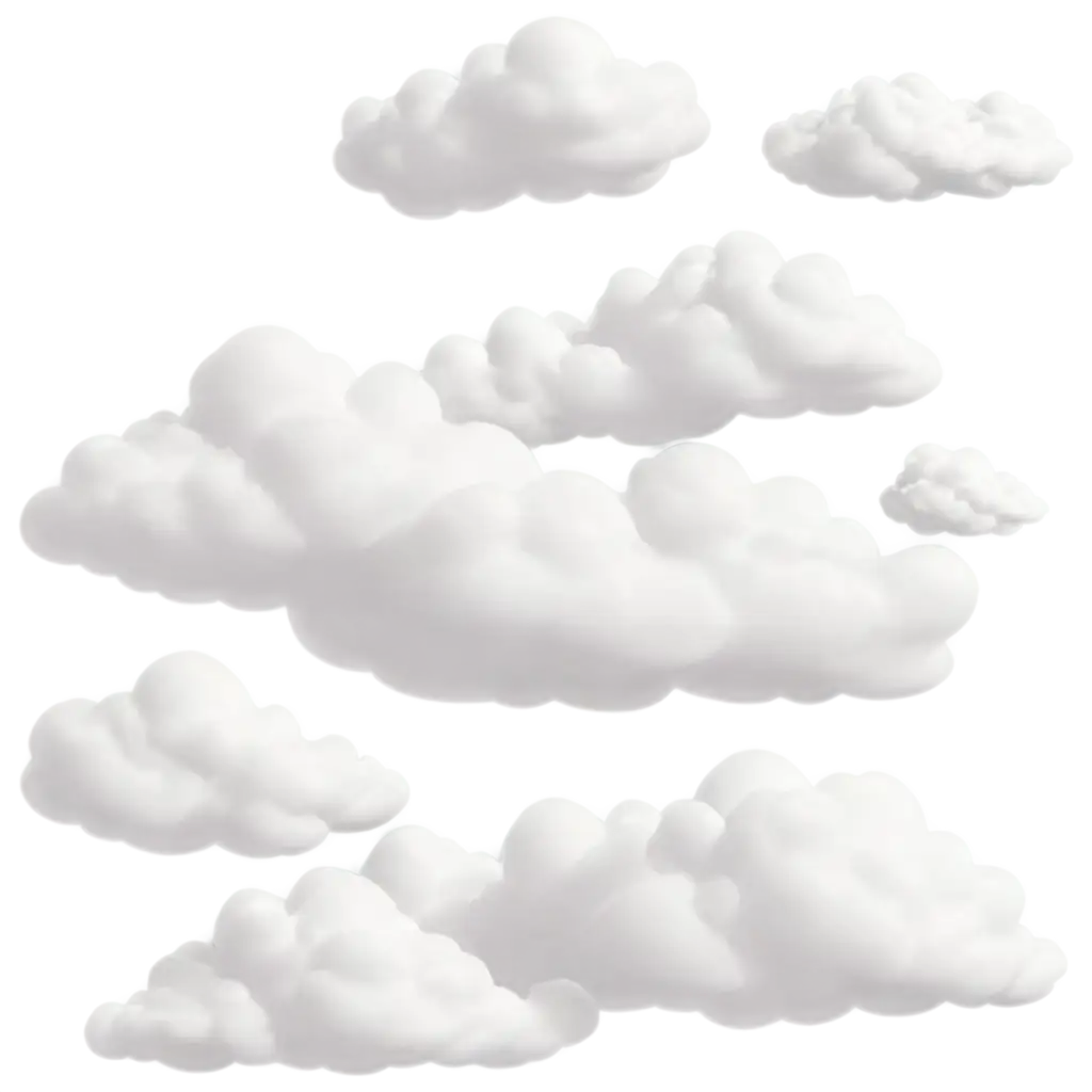 Vivid-3D-Fluffy-Clouds-PNG-Transform-Your-Designs-with-HighQuality-Cloud-Graphics