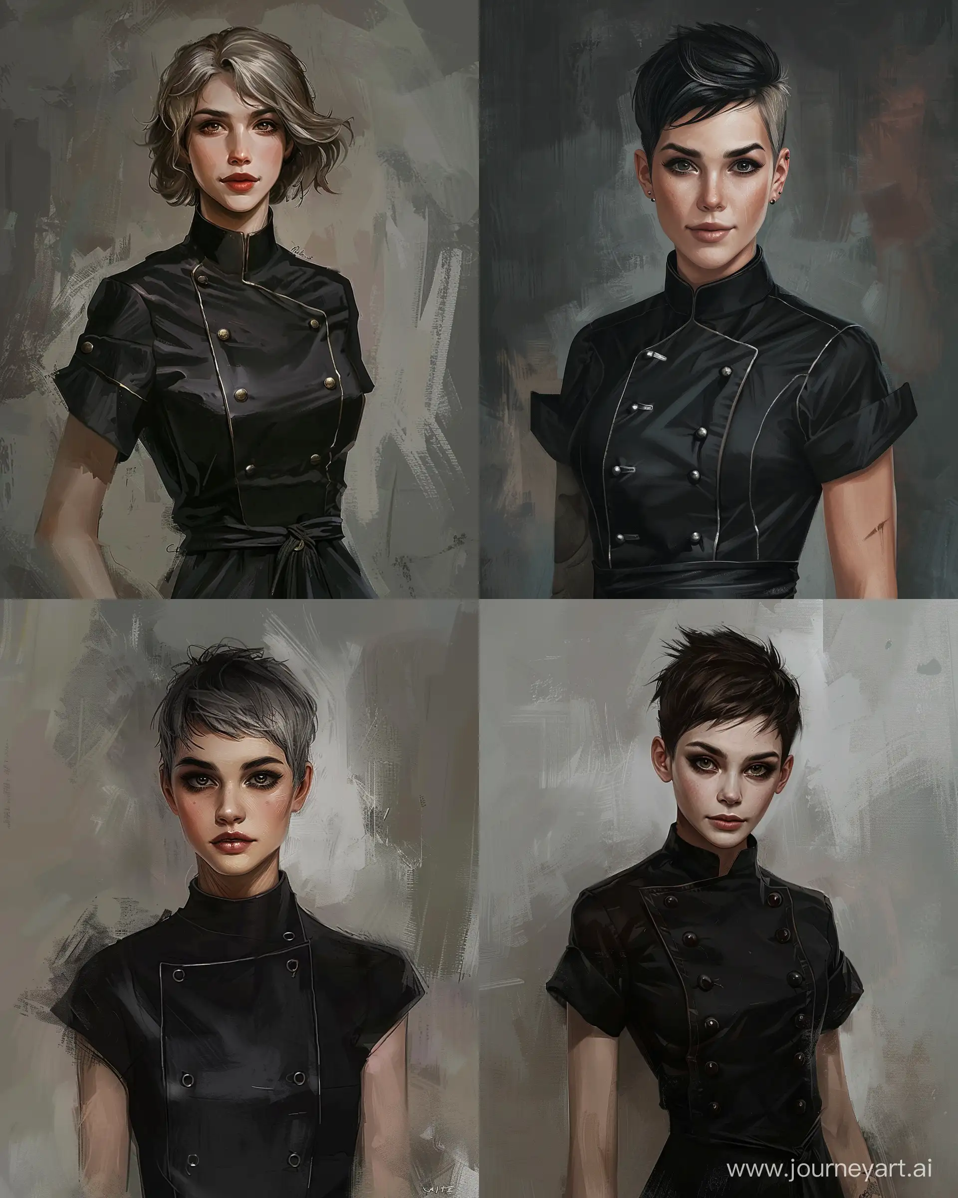 Futuristic-Chef-Portrait-Chuppy-Lady-with-Attractive-Short-Hairstyles