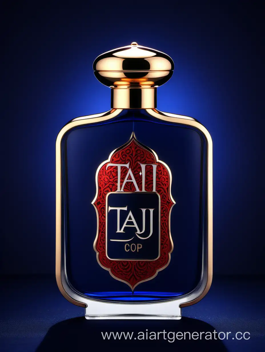 Elegant-DoubleLayered-Dark-Blue-Red-and-White-Perfume-with-Zamac-Cap