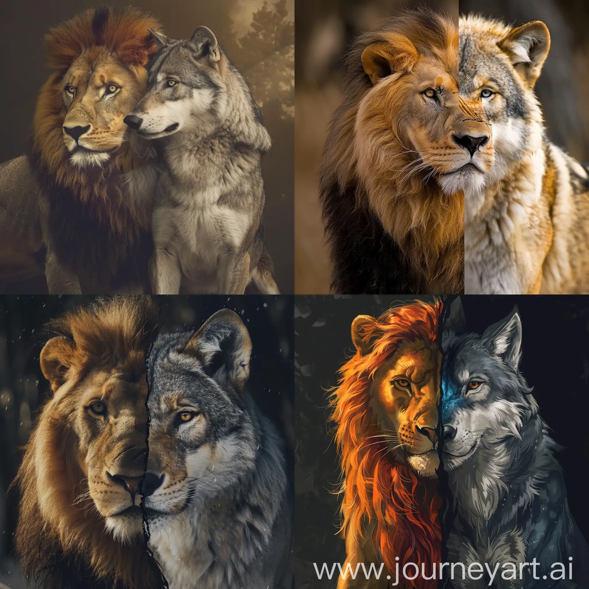 LionWolf-Hybrid-Majestic-Creature-with-a-Unique-Blend-of-Feline-and-Canine-Features
