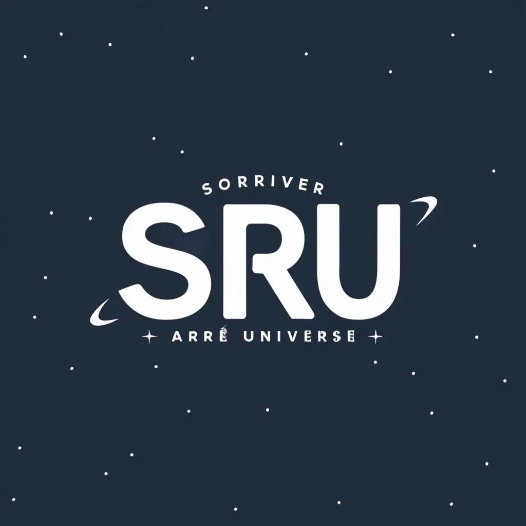 a logo design,with the text "SRU", main symbol:SORIVER ARE UNIVERSE,Moderate,clear background