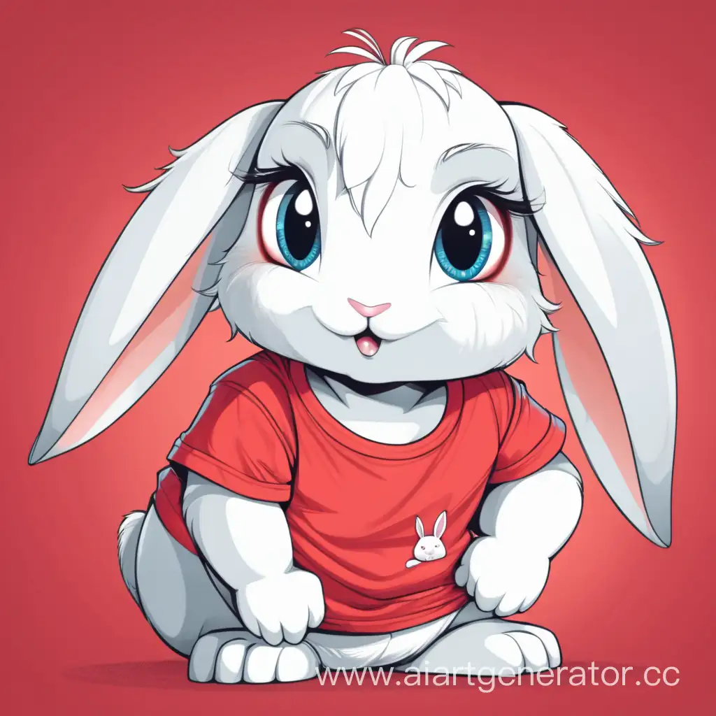 Adorable-Little-Bunny-Wearing-a-Charming-Red-TShirt