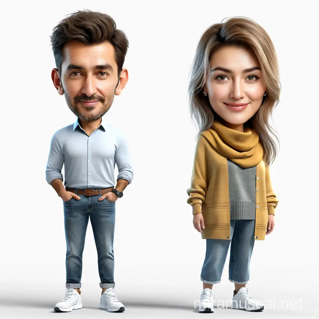 Ultra HD 8K Realistic Portrait of a Man and Woman