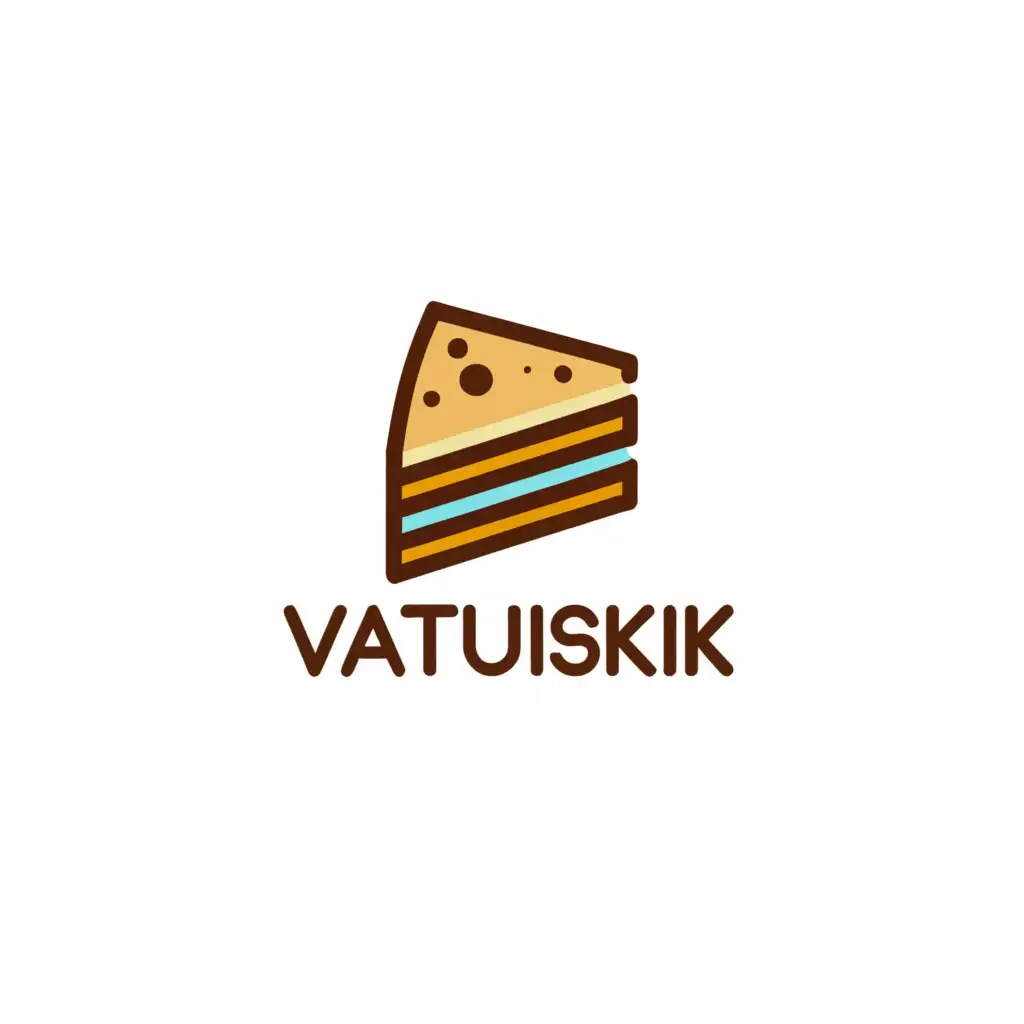 a logo design,with the text "Vatrushki", main symbol:Cheesecakes,Minimalistic,be used in Technology industry,clear background