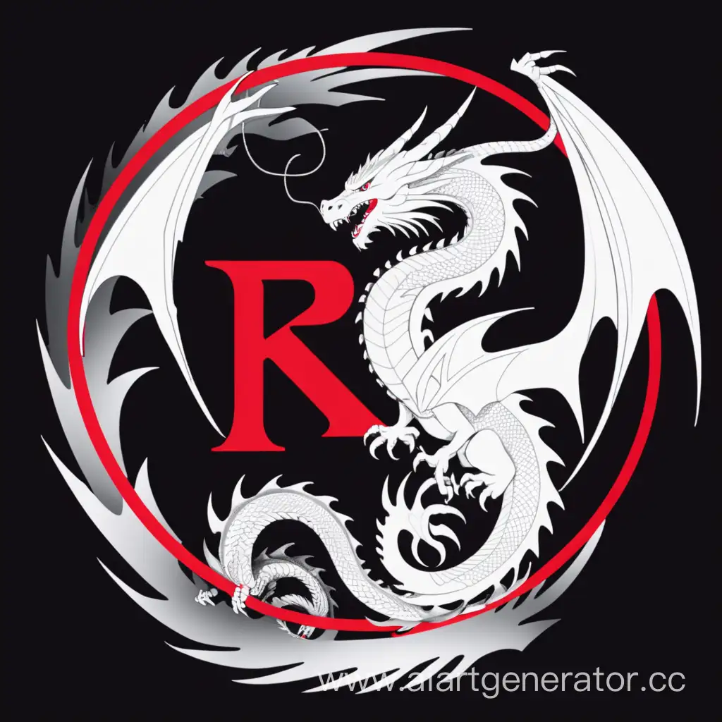 Большие красные буквы К П П, их обвивает белый дракон, на  черном фоне.