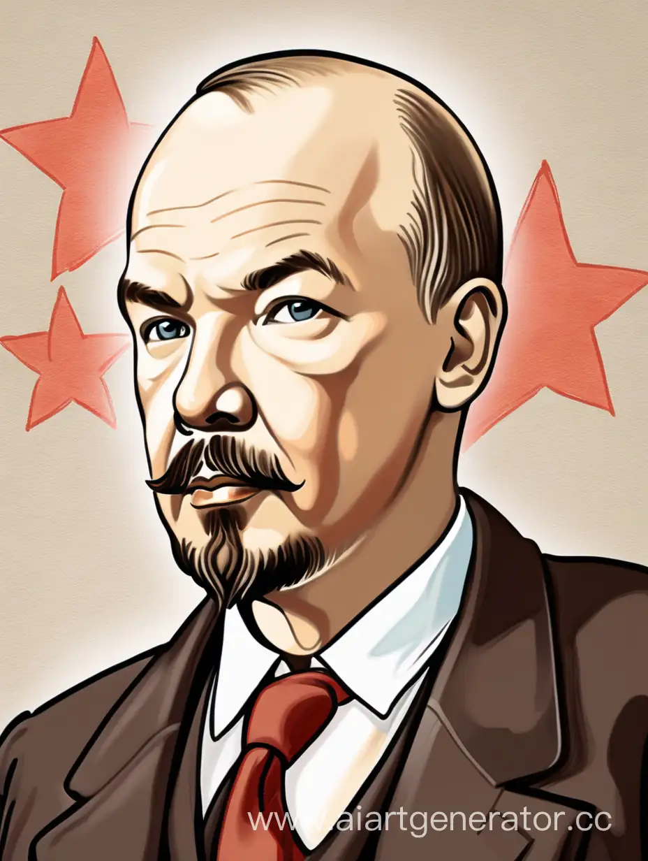 Realistic-Lenin-Wallpaper-Adorable-Portrait-of-Lenin-with-Realistic-Details