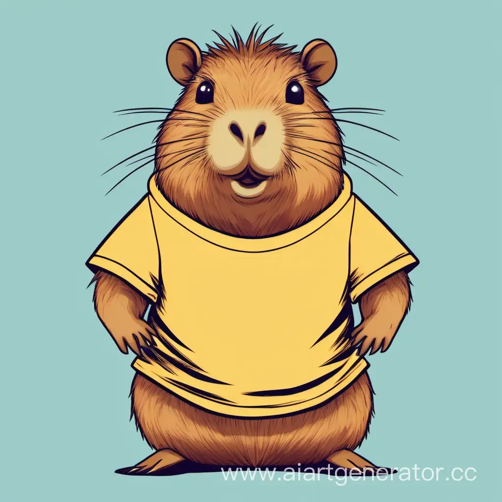 Adorable-Toy-Capybara-Wearing-a-Cute-TShirt