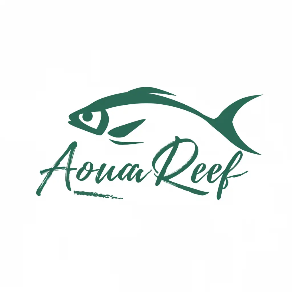 a logo design,with the text "AquaReef", main symbol:fish,Moderate,clear background