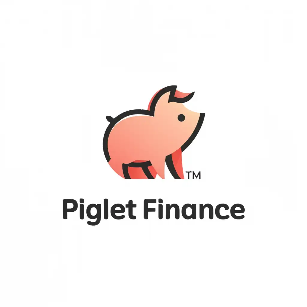 a logo design,with the text "Piglet Finance", main symbol:Piglet,Minimalistic,be used in Finance industry,clear background