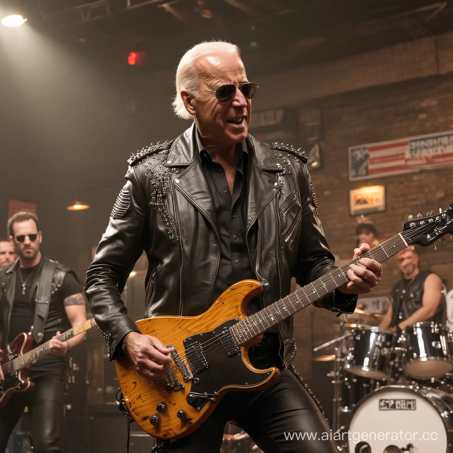 Joe-Biden-Rockstar-Electrifying-Performance-in-Biker-Leather-Jacket-and-Aviator-Sunglasses