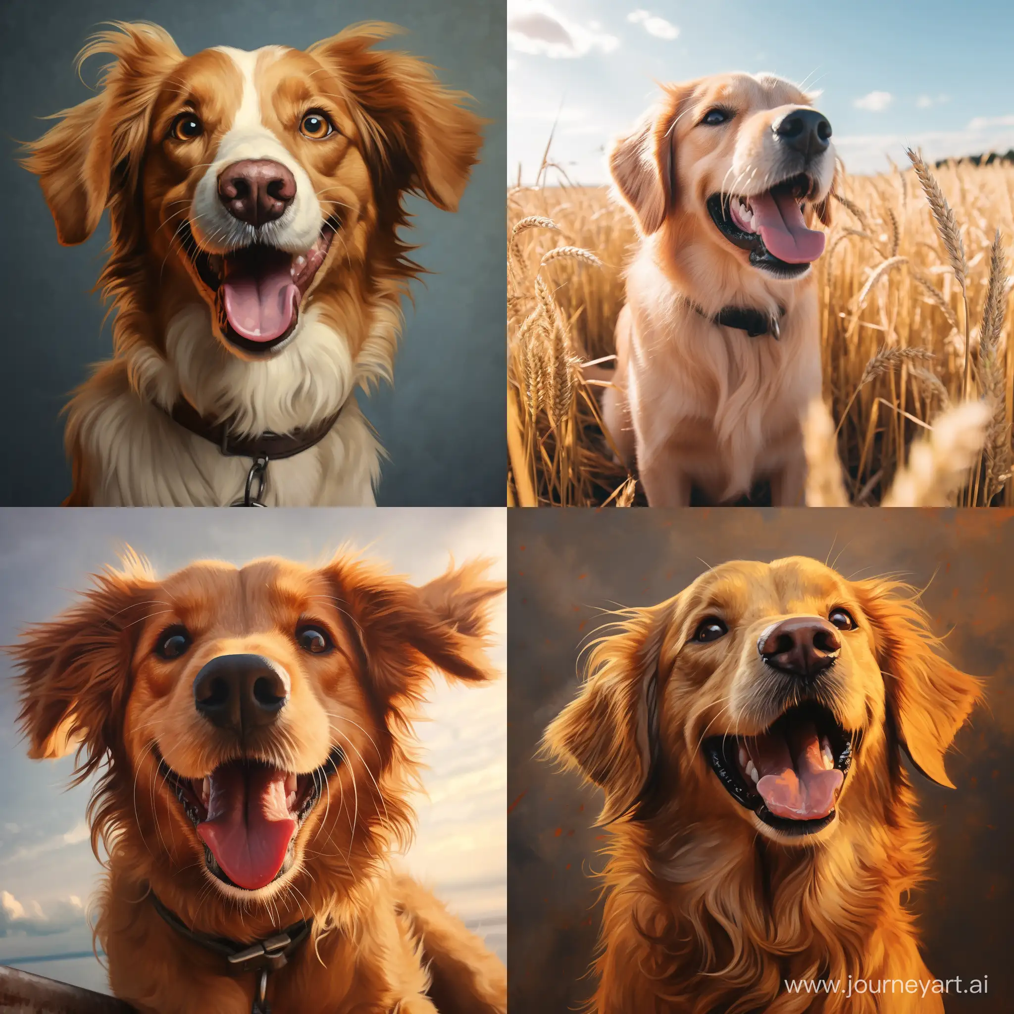 Joyful-Canine-Companion-in-a-Square-Frame