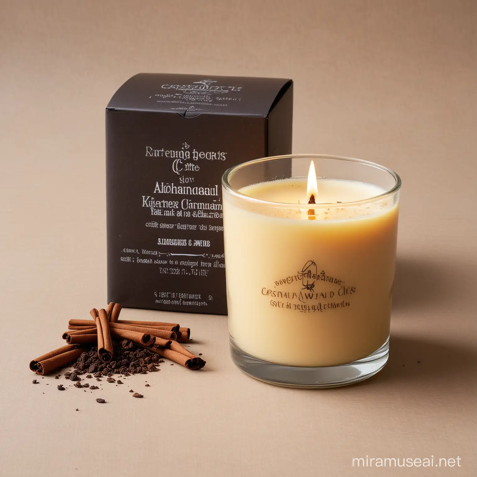 Coffee Grounds Citrus Candle with Cinnamon and Cloves Aroma
