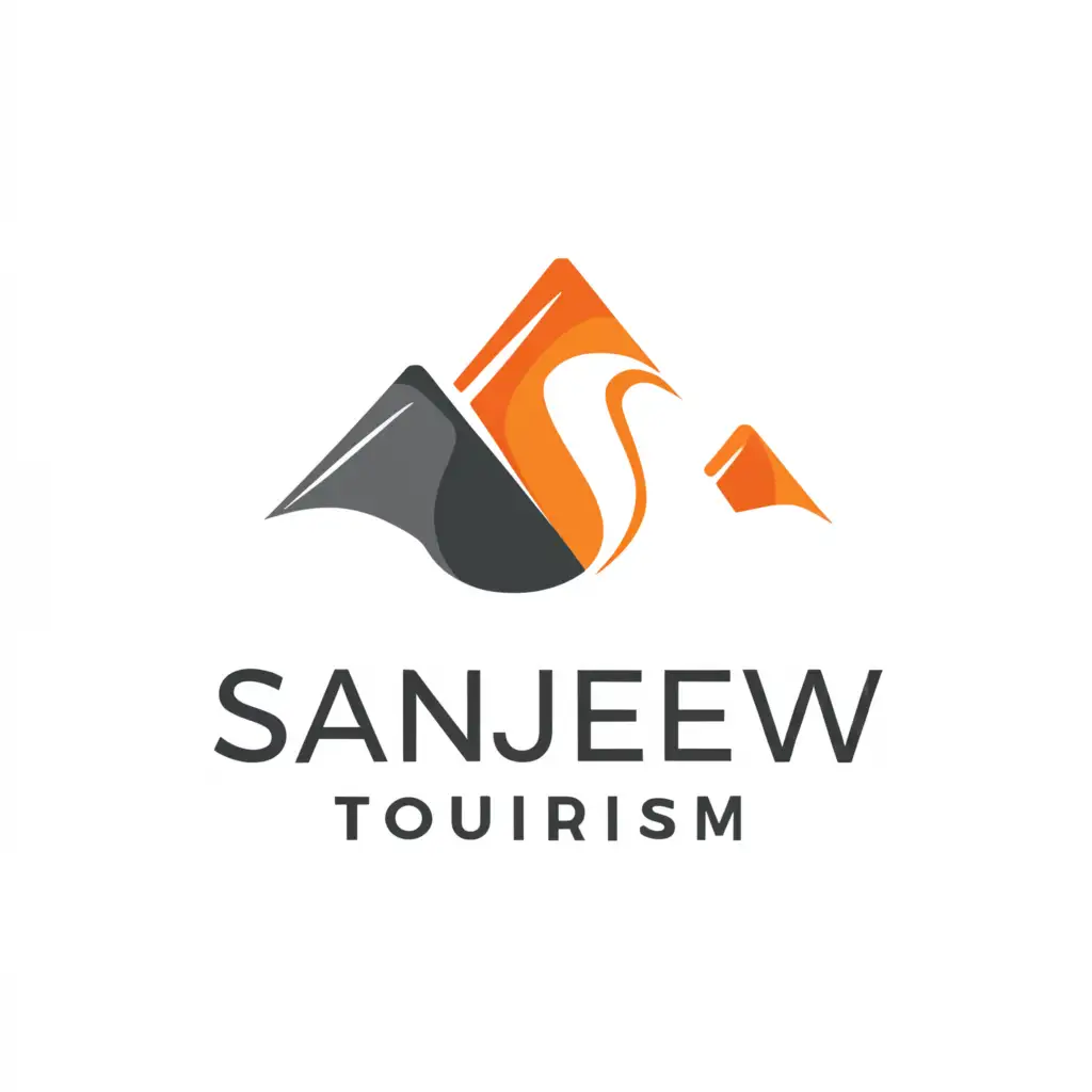 a logo design,with the text "SanjeevTourism", main symbol:Mountain,Moderate,be used in Restaurant industry,clear background