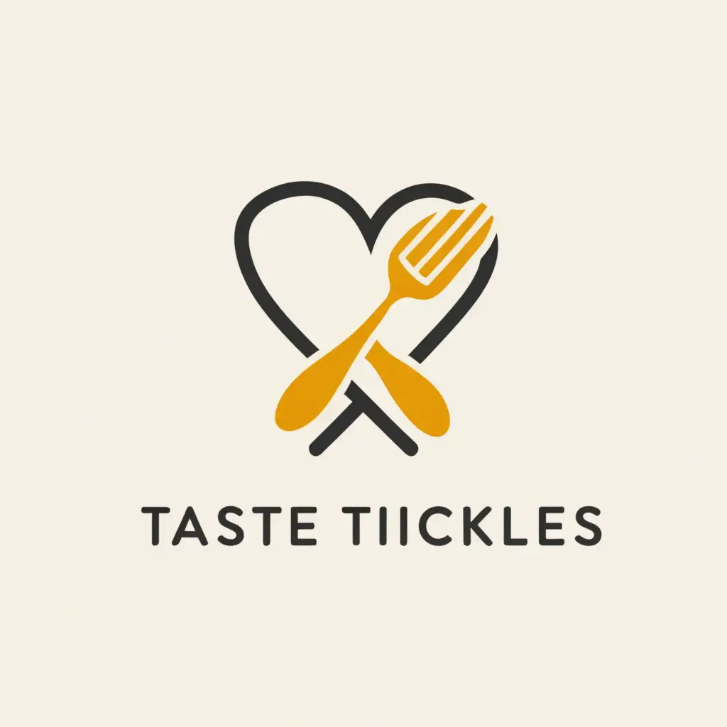 a logo design,with the text "Taste Tickles", main symbol:About a food recipe sharing website logo,complex,be used in Restaurant industry,clear background