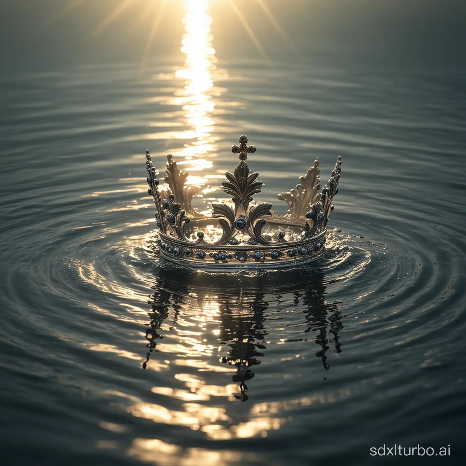 Golden-Crown-Reflecting-on-Water-Surface