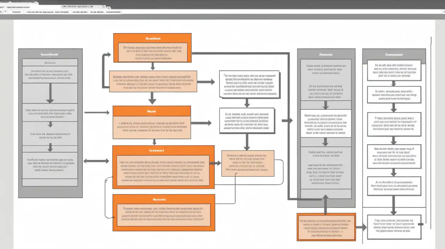 Link Grade Evaluation Flowchart on Orange and Gray Theme