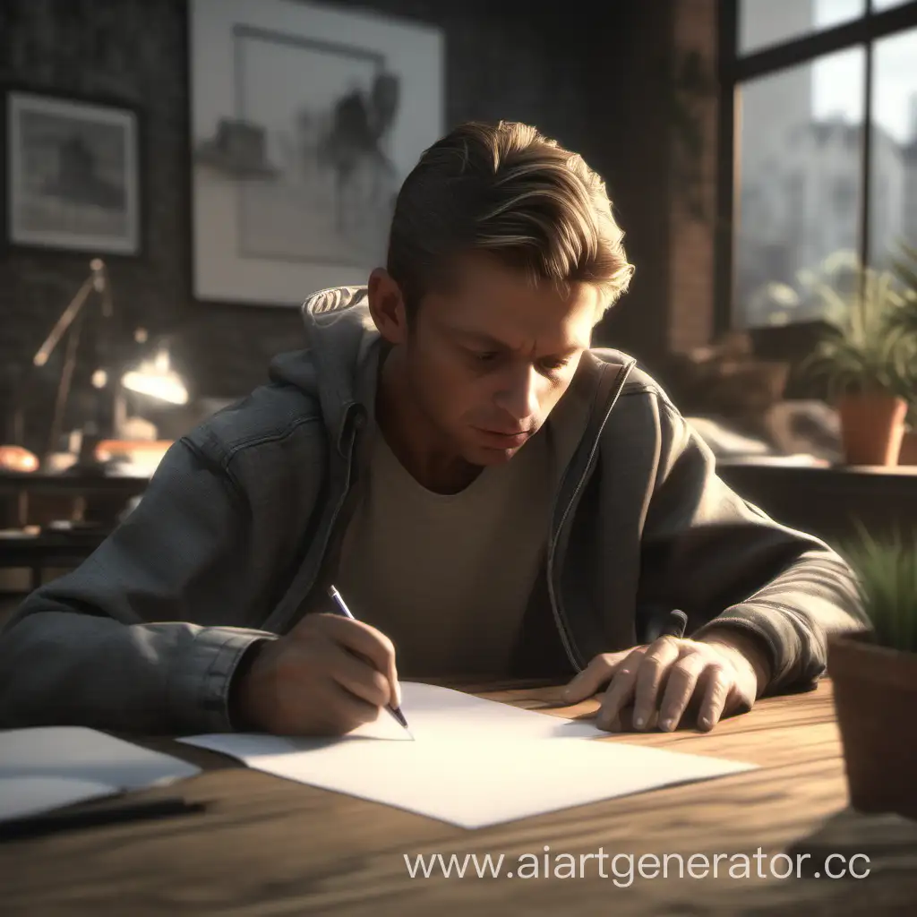 Intense-Concentration-in-a-Photorealistic-4K-Scene