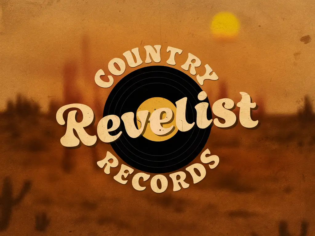 Vintage 70s Style Logo for Revelist Records with Circular Record Design