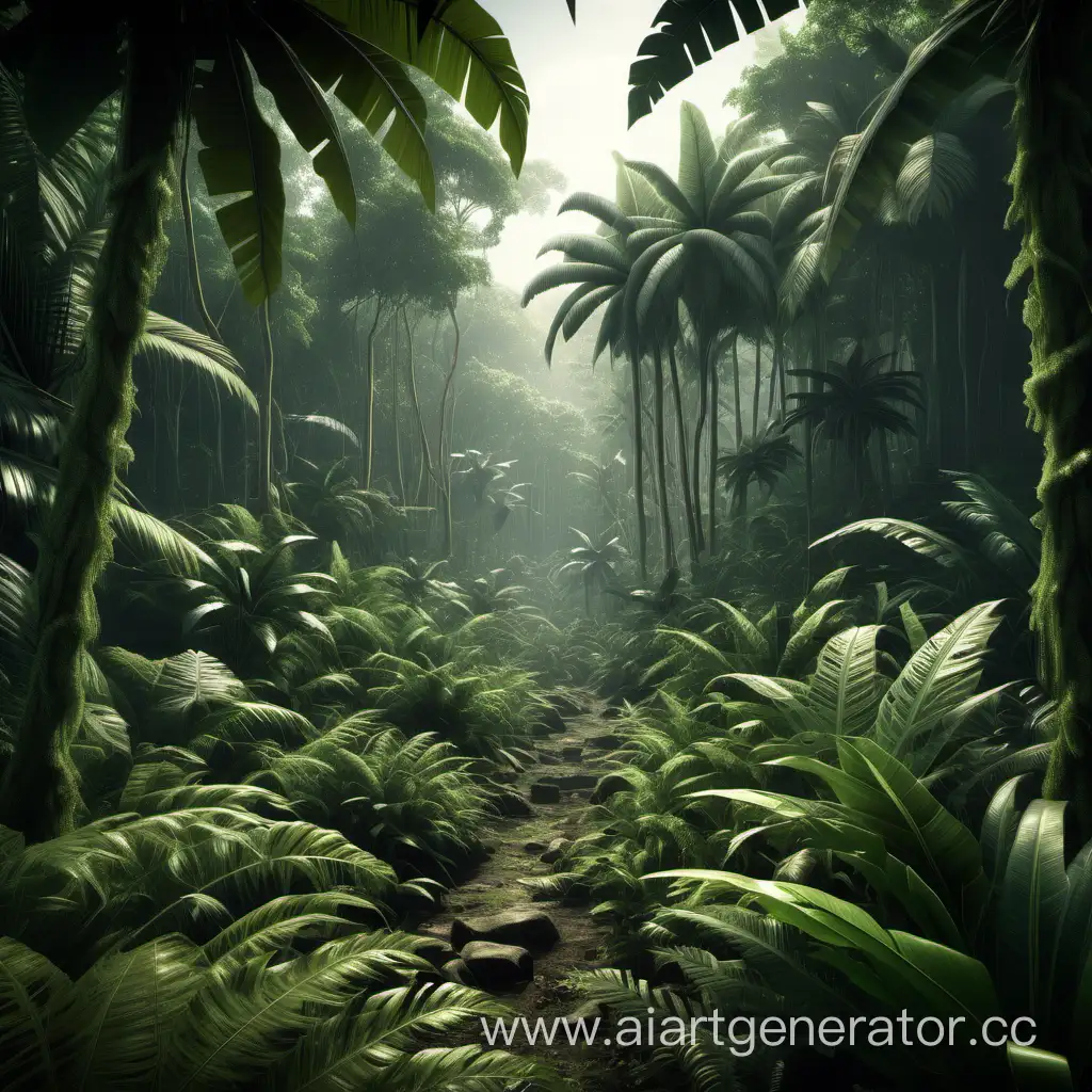 Vibrant-Tropical-Forest-Landscape-with-Endless-Jungles-and-Open-Terrain