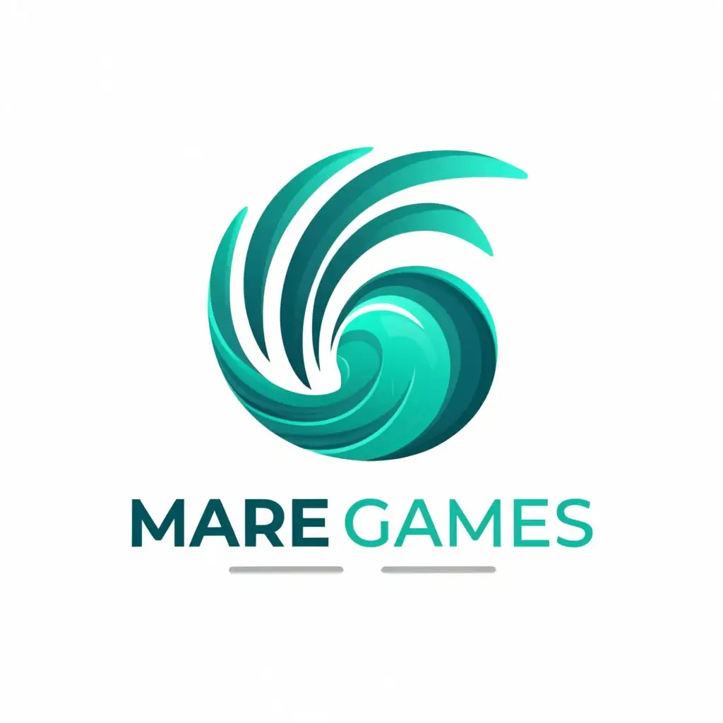 a logo design,with the text "Mare Games", main symbol:ocean,Moderate,clear background