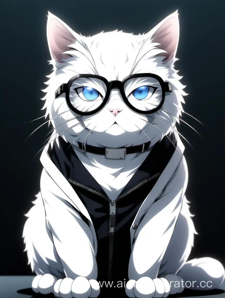 Adorable-White-Cat-with-Black-Aviator-Glasses-in-Satoru-Gojos-Jujutsu-Kaisen-Style
