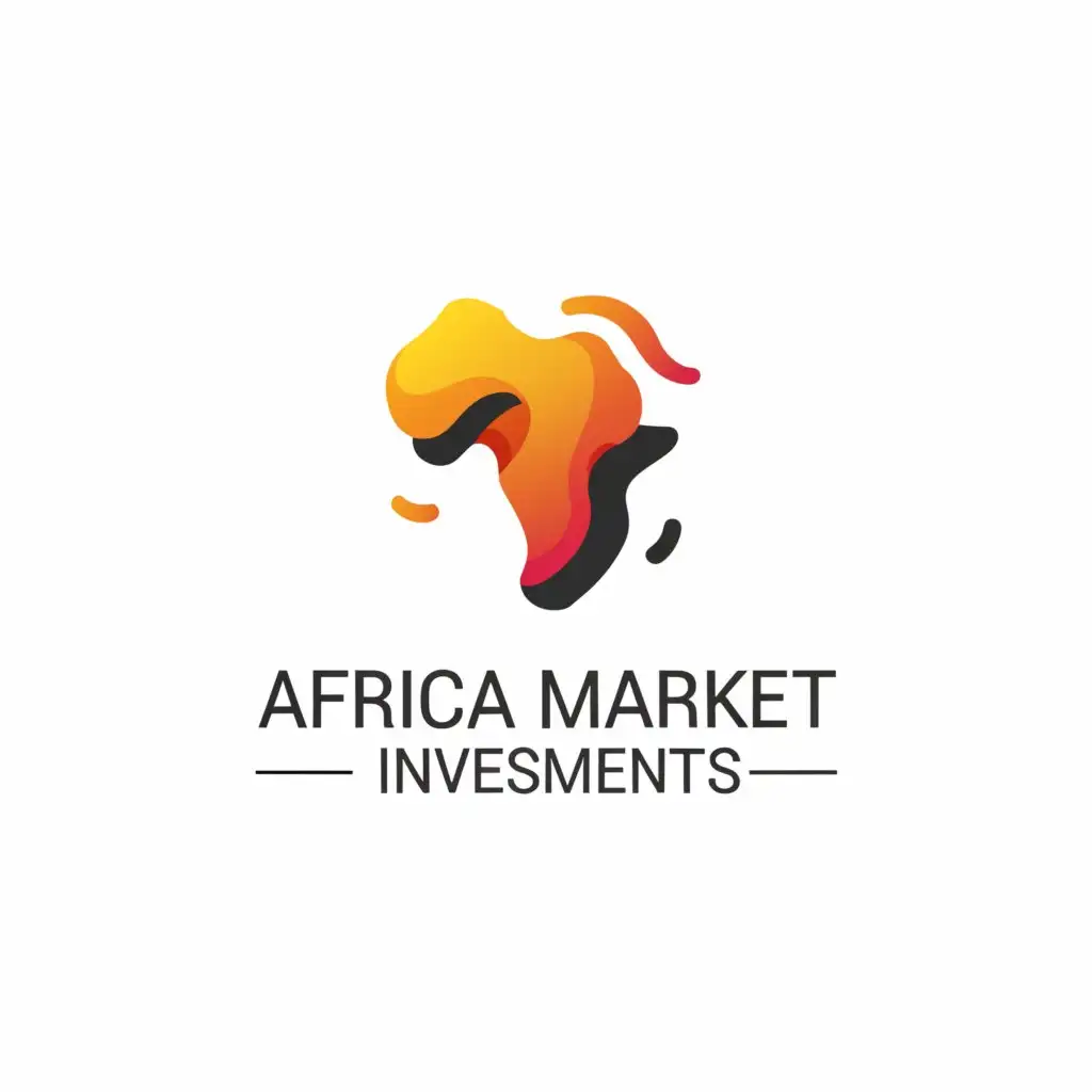 a logo design,with the text "Africa Market Investments", main symbol:Africa map,Minimalistic,clear background