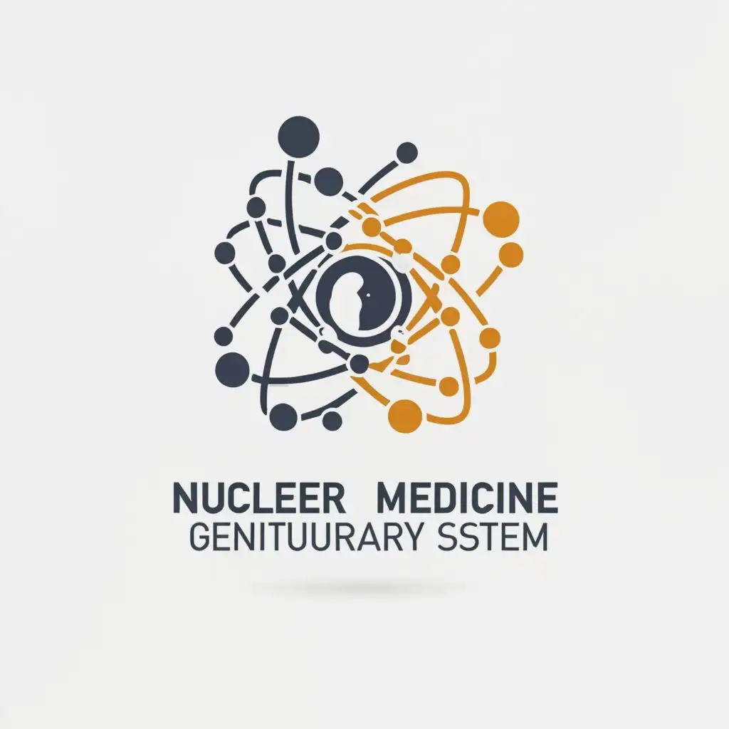 a logo design,with the text "nuclear medicine  genitourinary system", main symbol:nuclear medicine  genitourinary system ,complex,be used in Events industry,clear background