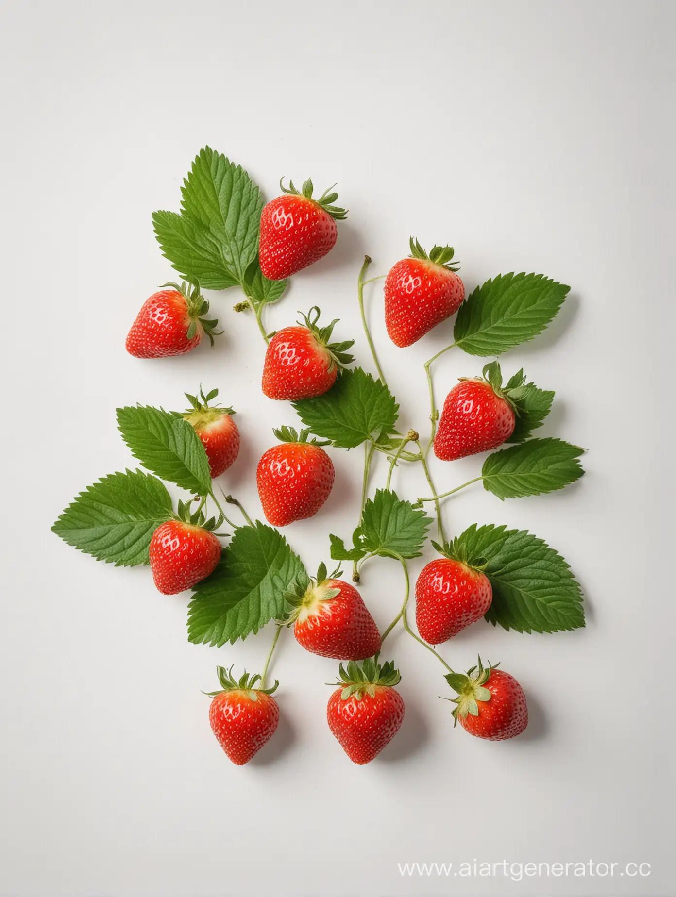 Alexandria Strawberry on white backgrond