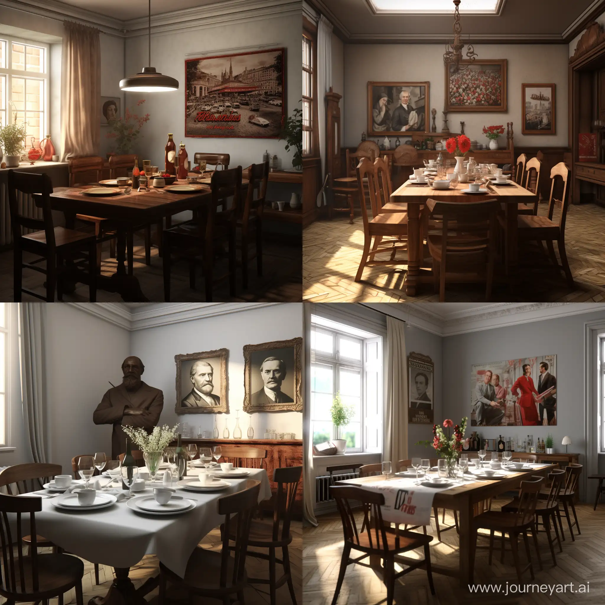 Socialist-Dining-Room-Gathering-in-3D-Animation
