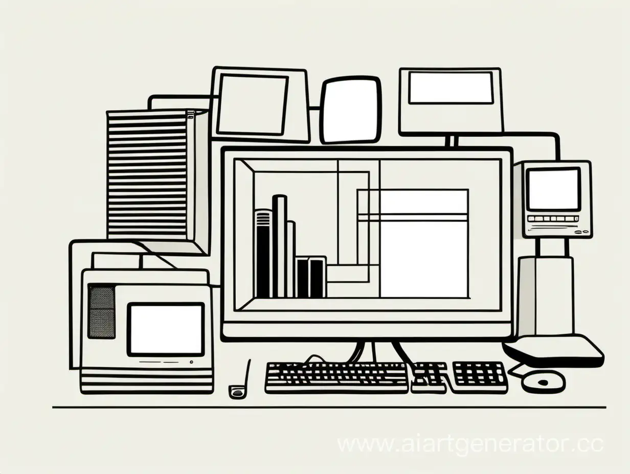 социальный плакат на тему жизнь за компьютером в минималистическом стиле