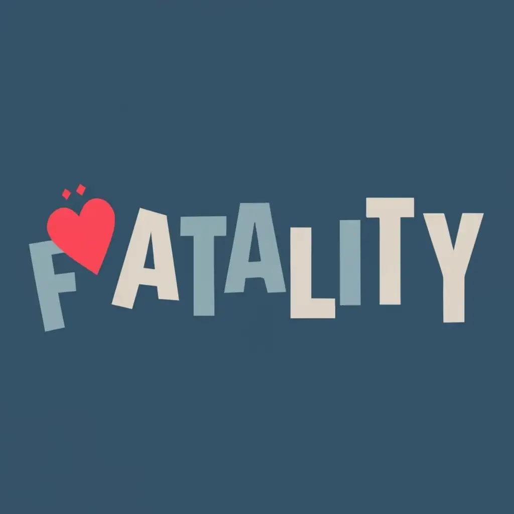 logo, Heart, with the text "Fatality", typography, be used in Sports Fitness industry