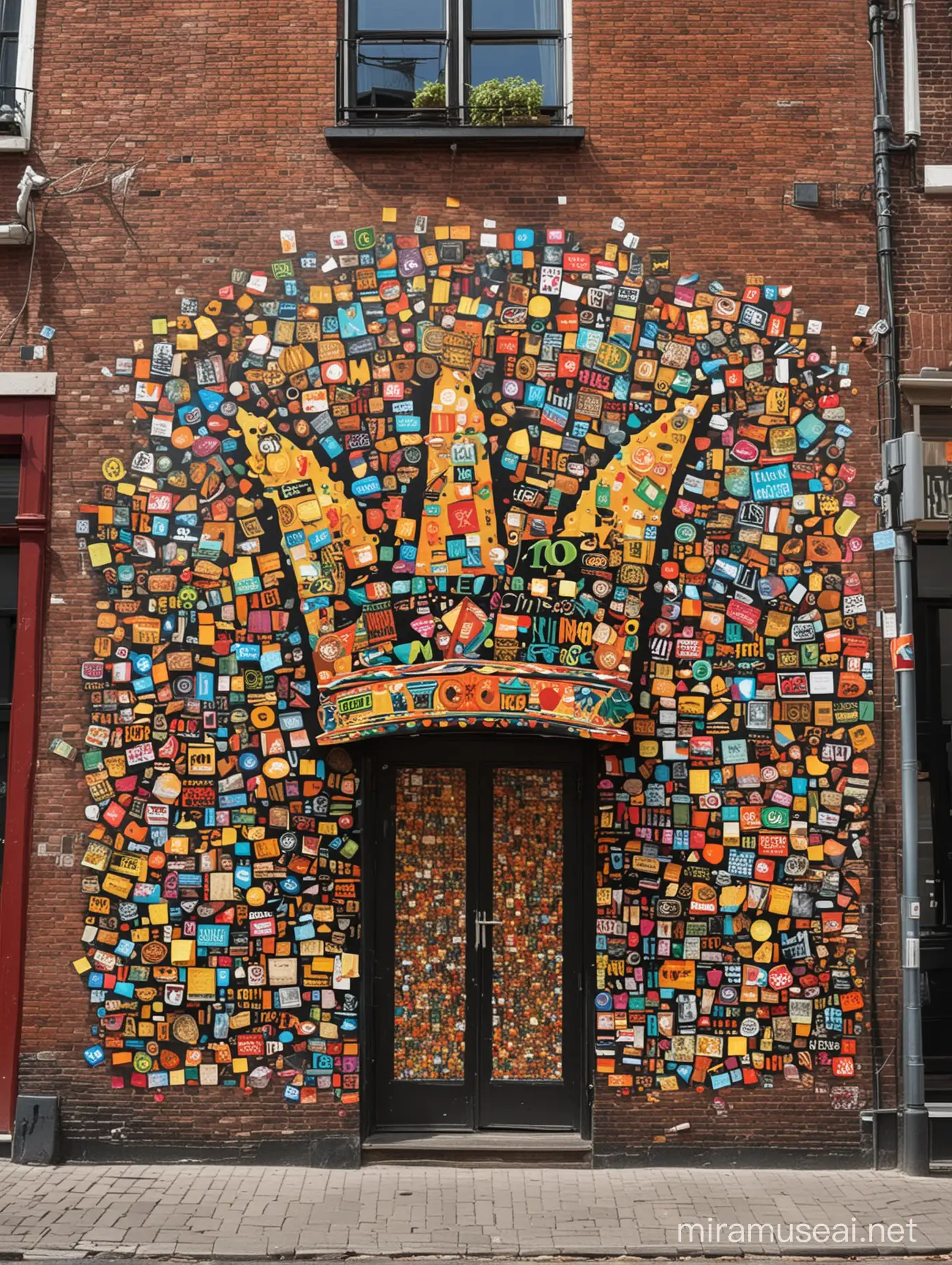 Vibrant DJ Booth in Funky Crown Shape for Mexico Konings Day Celebration in Amsterdam