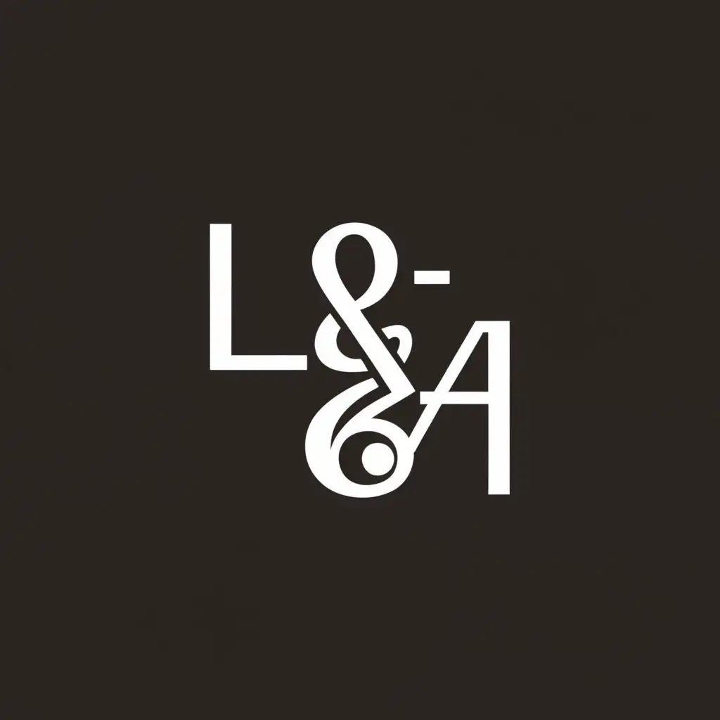 a logo design,with the text "L&A", main symbol:L&A,Moderate,clear background