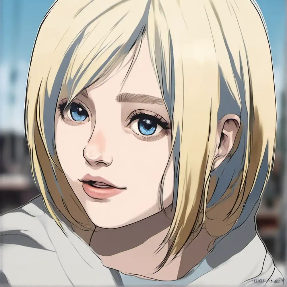 as a real person, teenage girl , short blonde hair, oval-shaped face, blue eyes, a Roman nose, and pale complexion, hyper-realistic, photo-realistic
