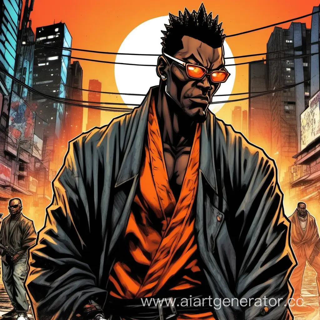 Intense-Cyberpunk-Street-Samurai-in-90s-Manga-Art-Fiery-Orange-Evening-Rage