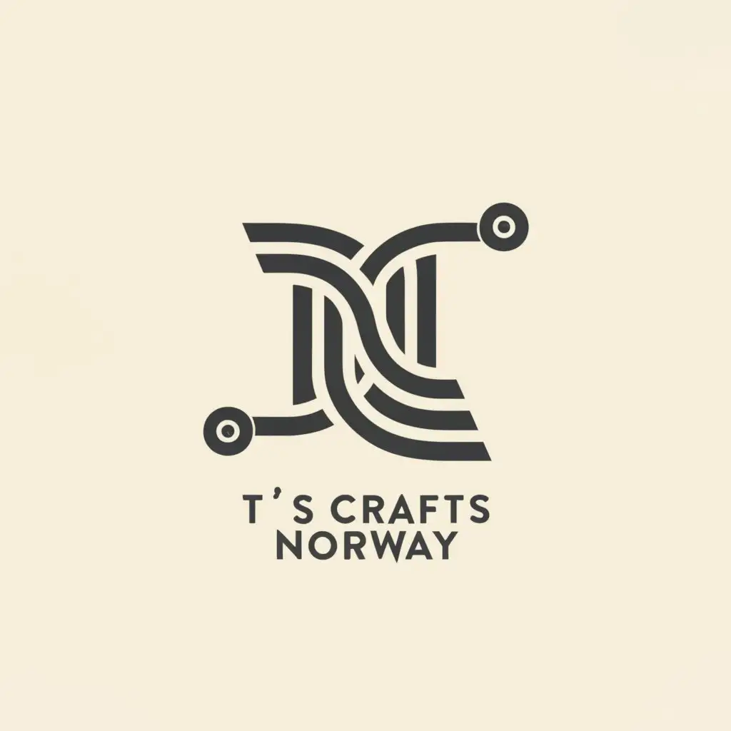 a logo design,with the text "t's crafts norway", main symbol:initials,Moderate,clear background