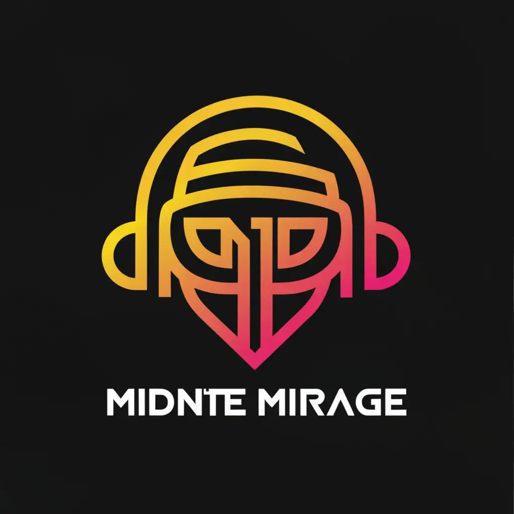 a logo design,with the text "Midnite Mirage", main symbol:dj, music , club,Minimalistic,be used in Entertainment industry,clear background