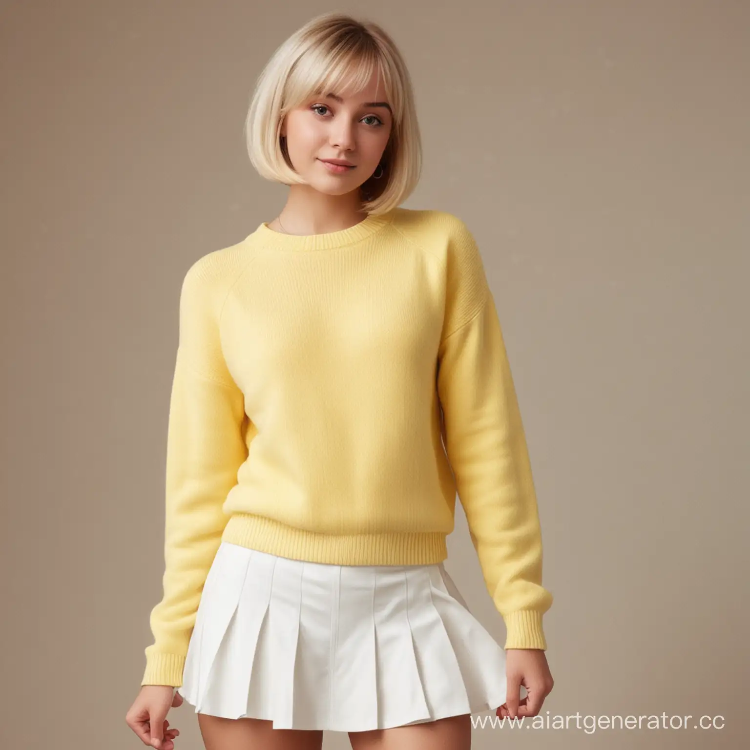 Adorable-18YearOld-Blonde-Girl-in-White-Skirt-and-Yellow-Sweater