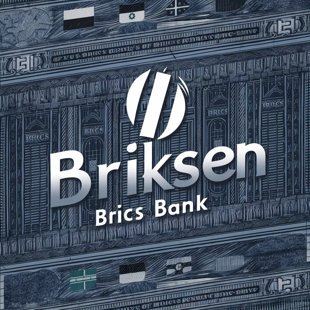 Создай эскиз валюты Банка БРИКС, логотип БРИКС. Название валюты должно быть Бриксен. Стиль строгий, как купюры