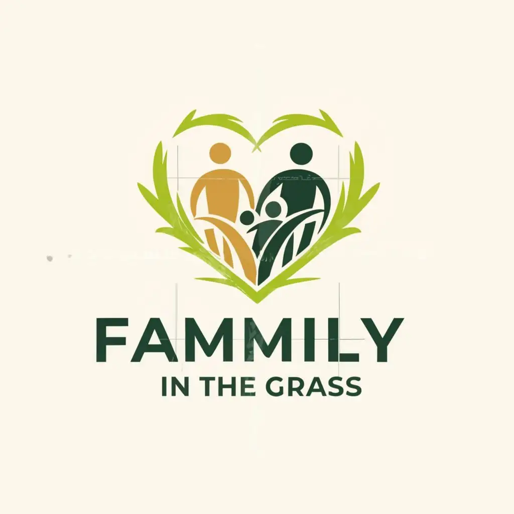 a logo design,with the text "Family In The Grass", main symbol:family,Moderate,be used in Events industry,clear background
